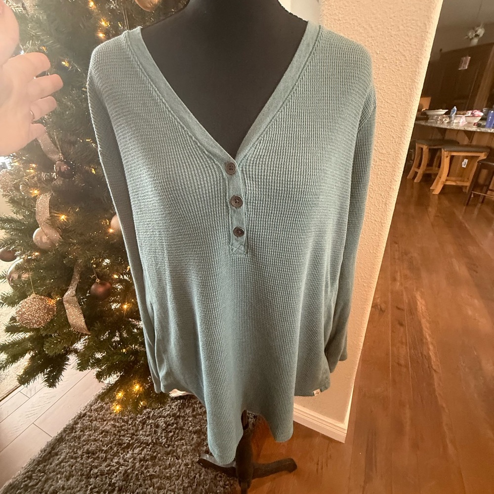 Eddie Bauer Green Thermal Top